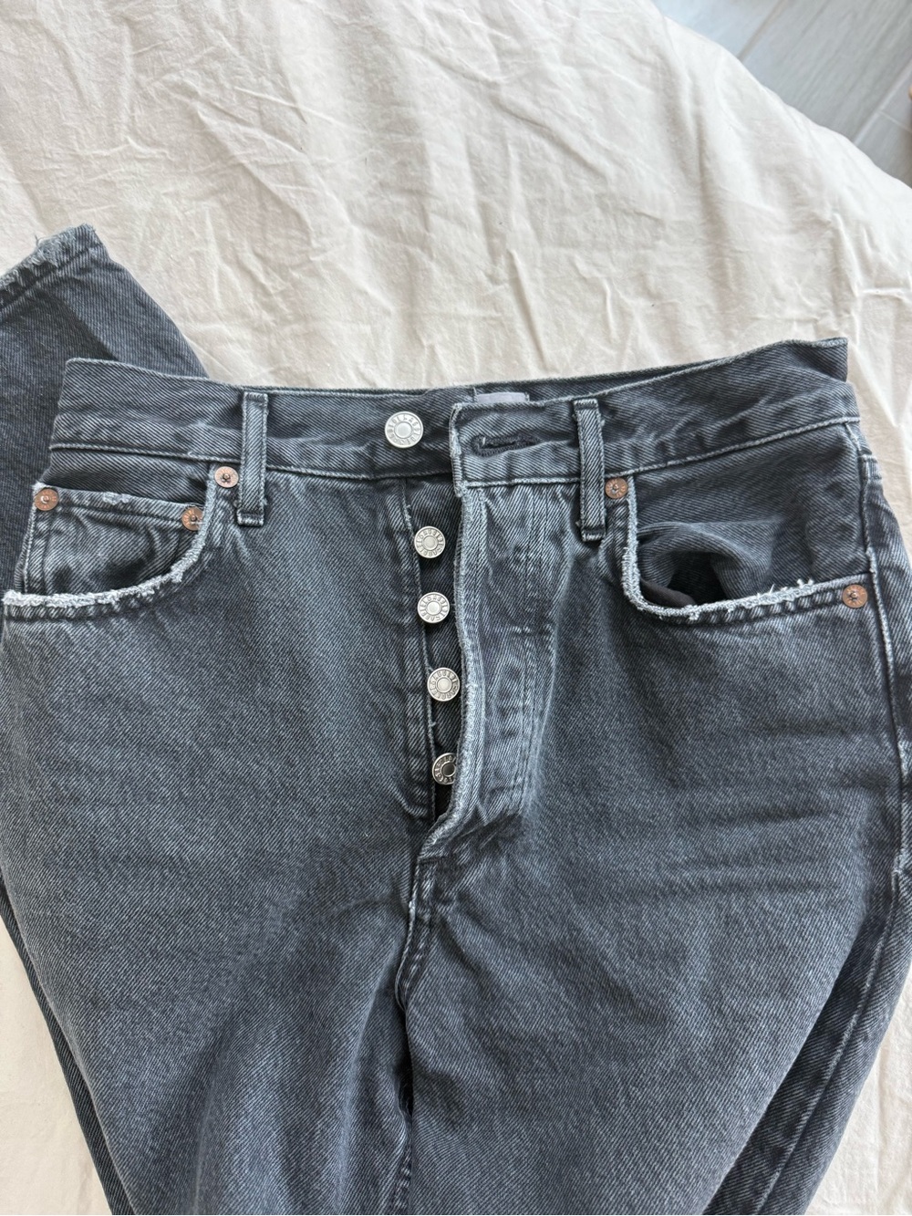 Agolde 90s Pinch Black Straight-Leg Jeans - Picture 3 of 4